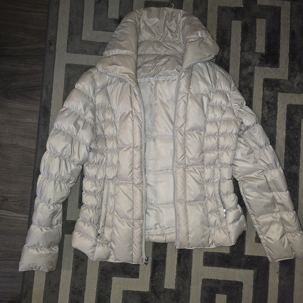 Kenneth Cole New York Beige Puffer Jacket